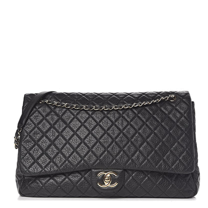 Chanel Calfskin Quilted XXL Travel Flap Bag Black 1 of 10