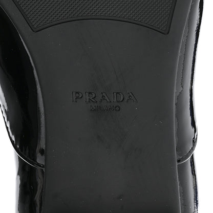Prada Vernice Lace Up Oxfords 38 Black 9 of 9