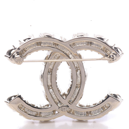 Chanel Crystal Pearl CC Dazzling Domino Brooch Gold Black 3 of 5