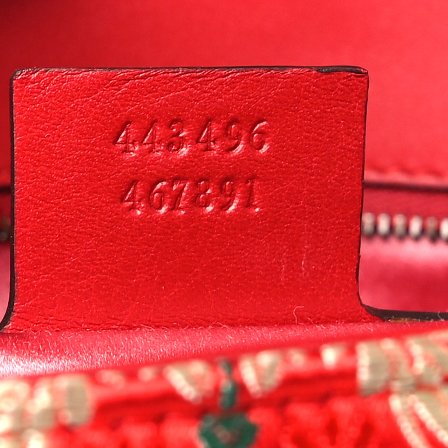Jacquard Matelasse Floral Medium GG Marmont Shoulder Bag Red