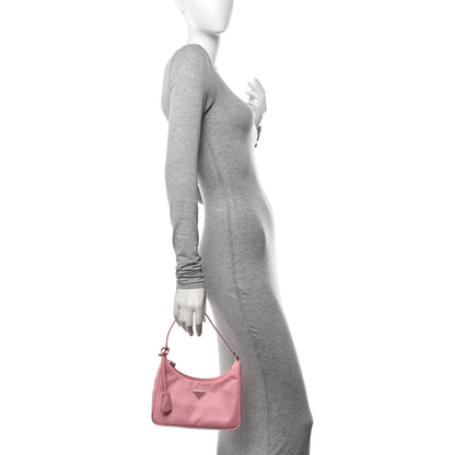 Prada Re-Nylon Saffiano Mini Re-Edition 2005 Bag Rosa 2 of 11
