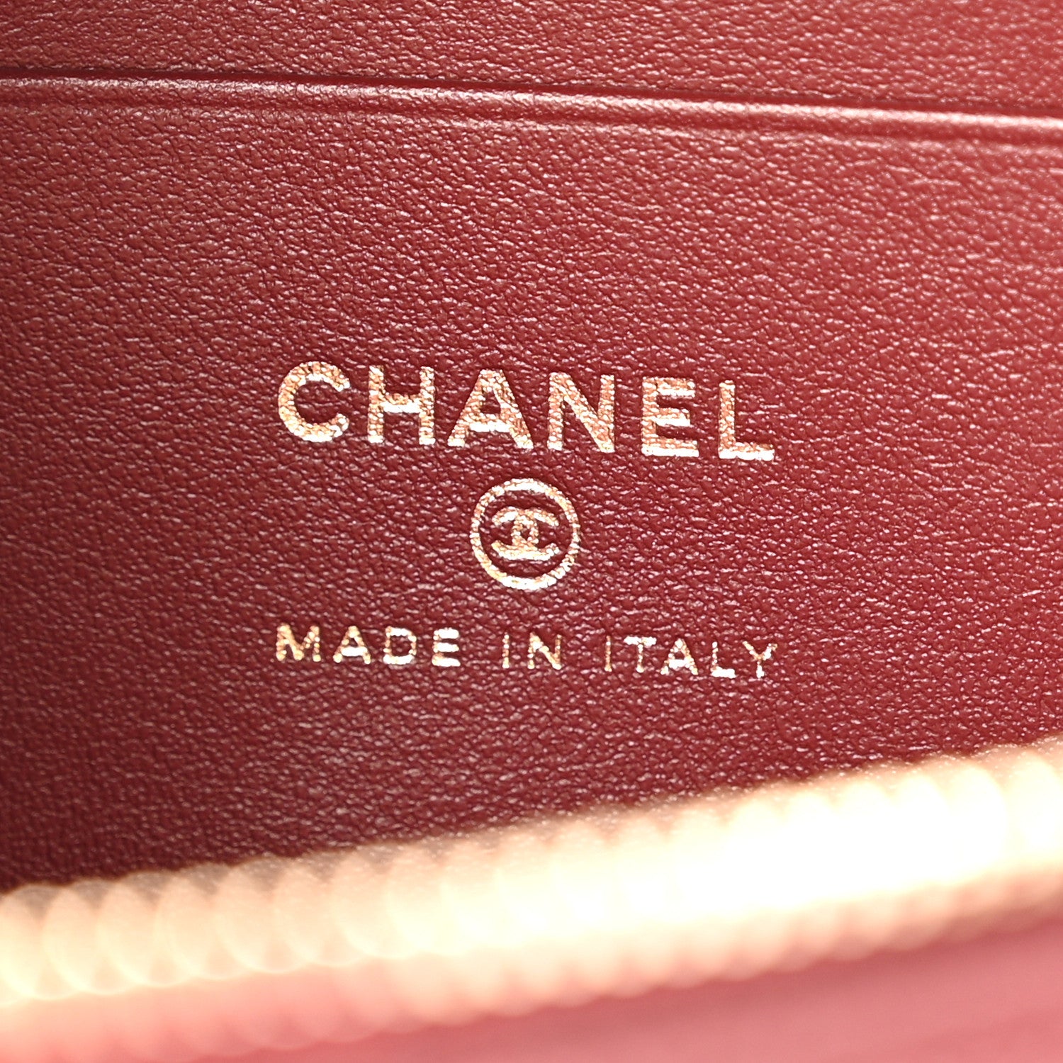 Chanel Caviar Quilted Top Handle Slim Vanity With Chain Burgundy 6 of 10