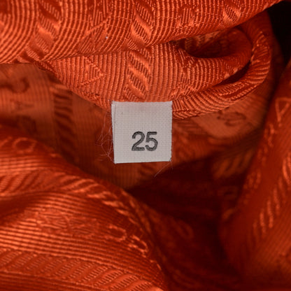 Prada Cervo Lux Chain Shoulder Bag Orange 7 of 13