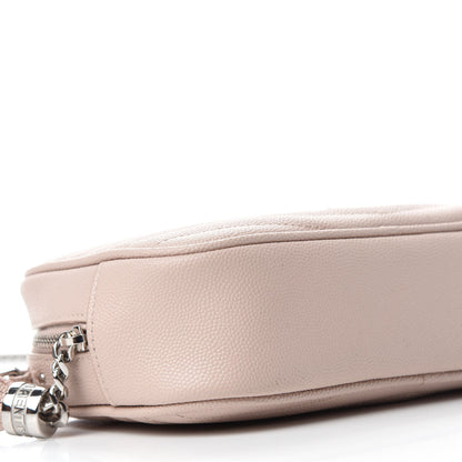 Saint Laurent Grain De Poudre Matelasse Monogram Mini Lou Camera Bag Marble Pink 6 of 10