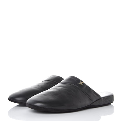 Louis Vuitton X SUPREME Lambskin Mens Hugh Slippers 6 Black 3 of 10