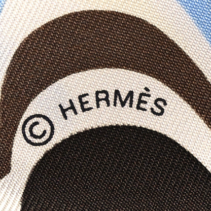 Hermes Silk Brides De Gala Shadow Twilly Marron White Jaune 4 of 4