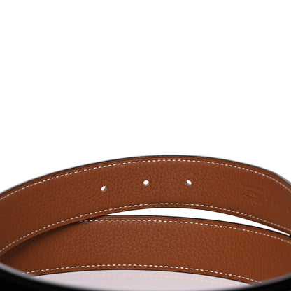 Hermes Chamonix Togo 38mm Royal Belt 95 Black Gold 5 of 7