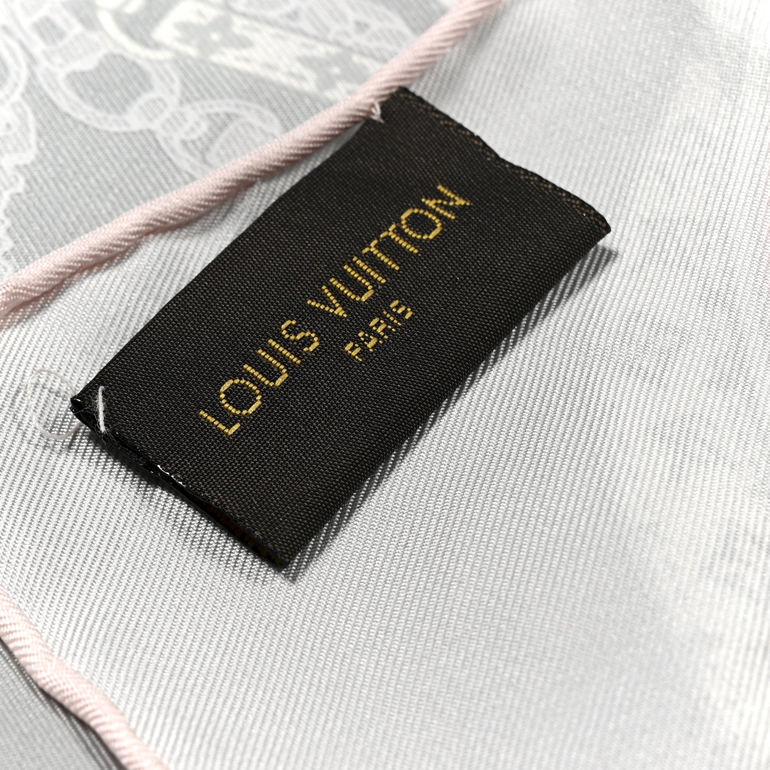 Louis Vuitton Silk Dreamonogram Shawl Grey Pink 3 of 3