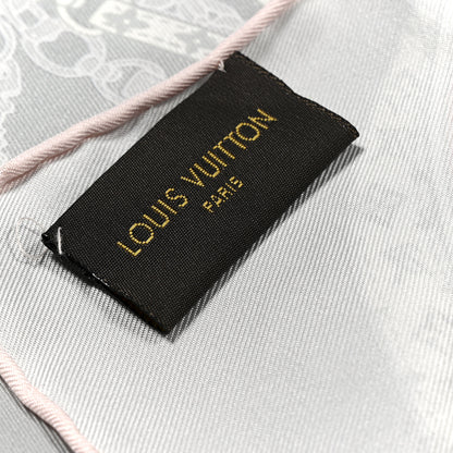 Louis Vuitton Silk Dreamonogram Shawl Grey Pink 3 of 3