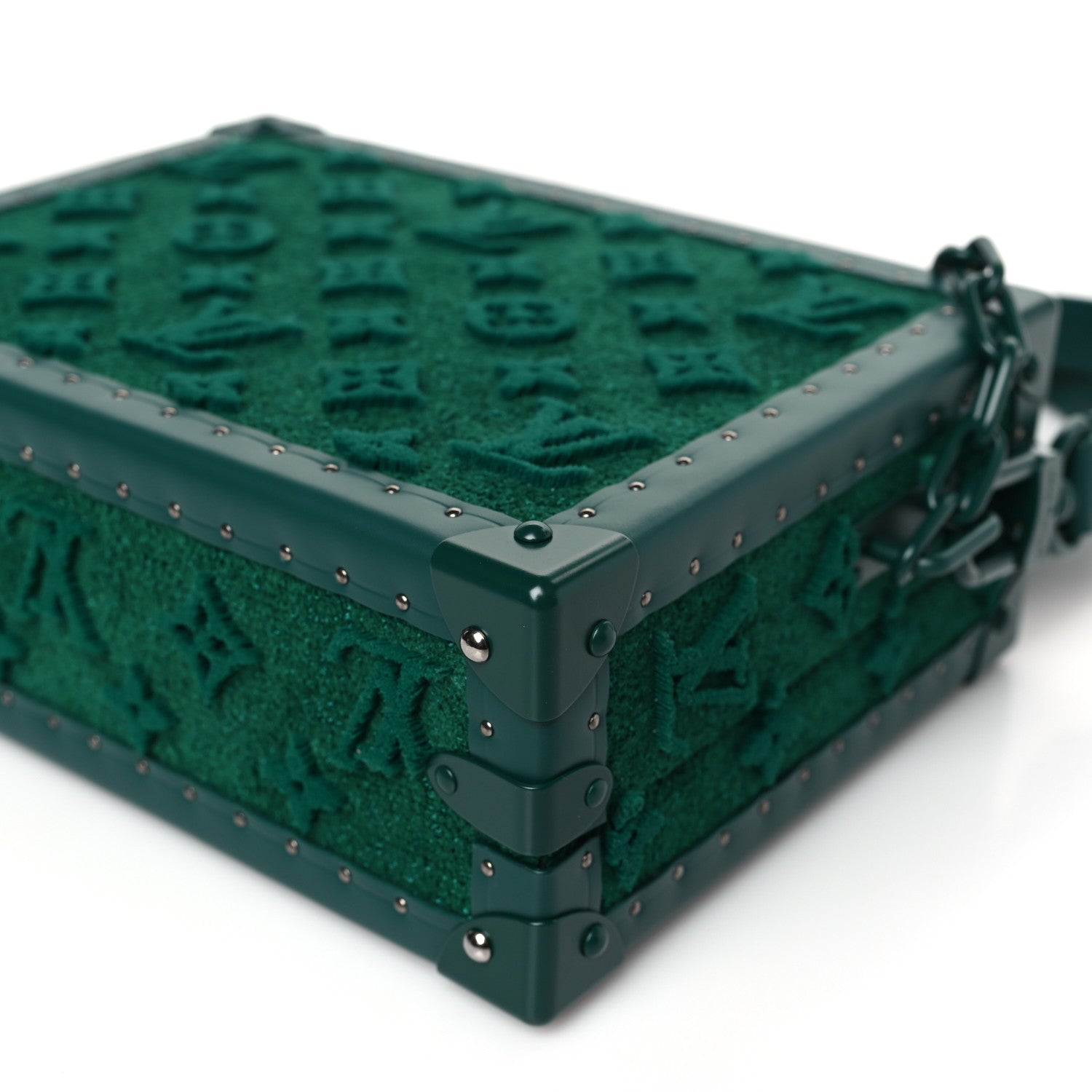 Louis Vuitton Monogram Tuffetage Clutch Box Green 1430635