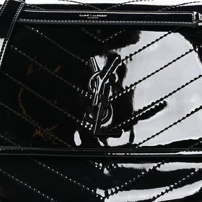 Saint Laurent Patent Matelasse Monogram Medium Niki Chain Satchel Black 9 of 11