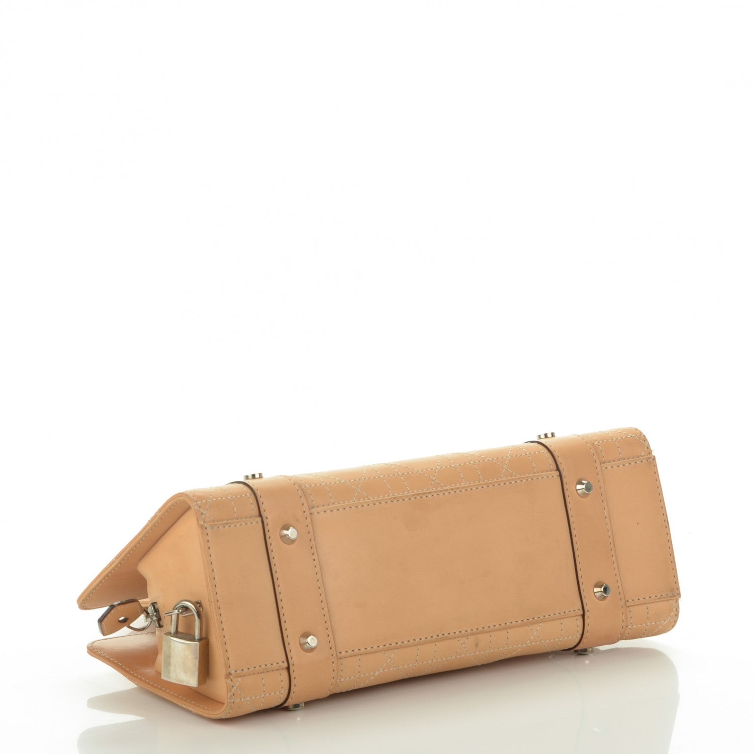 Christian Dior Calfskin Cannage Stitched Small East West Lady Dior Camel 4 of 7