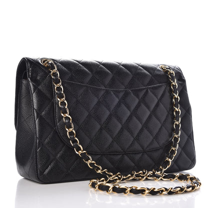 Chanel Caviar Quilted Jumbo Double Flap Black 4 of 8