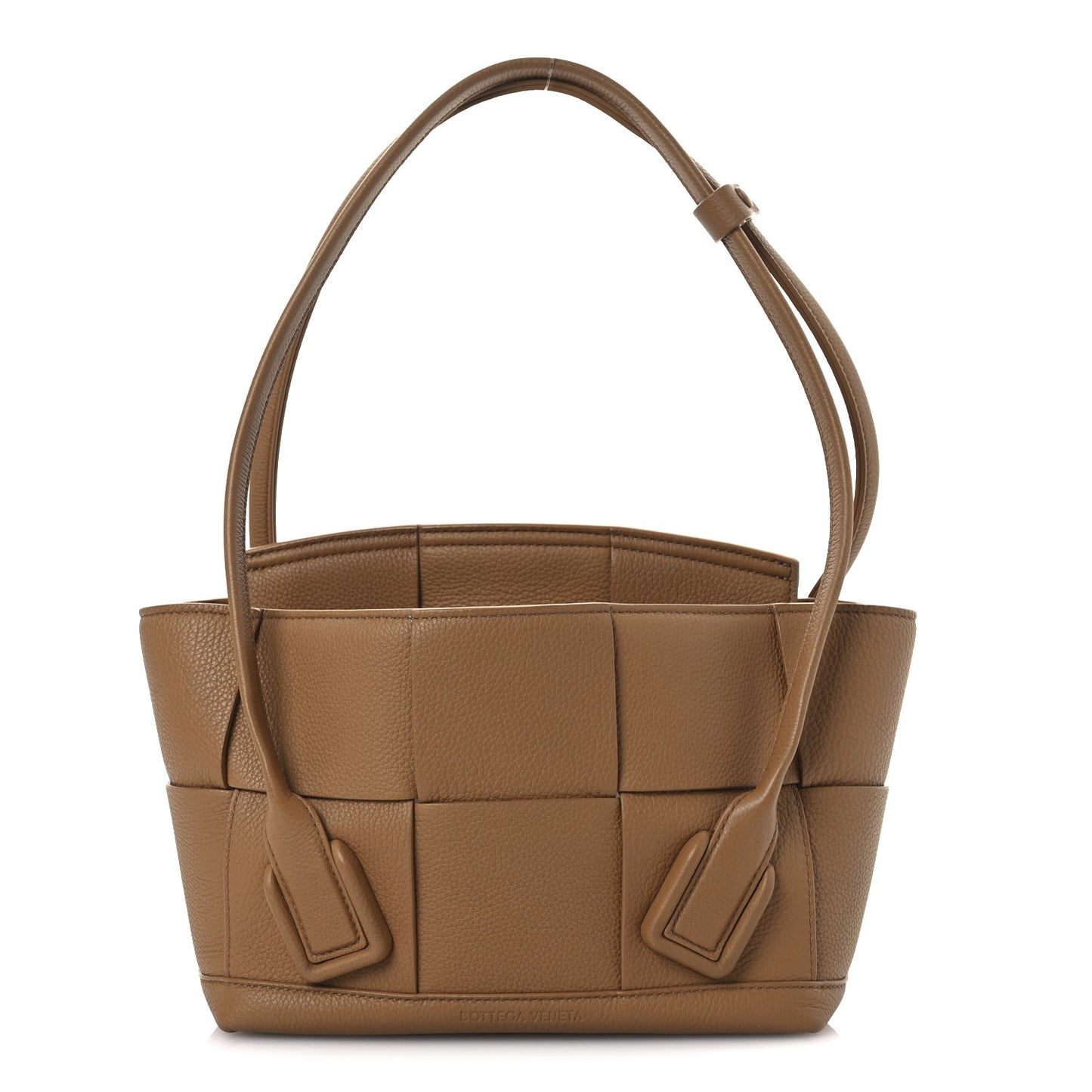 Grained Calfskin Maxi Intrecciato Arco 33 Caramel