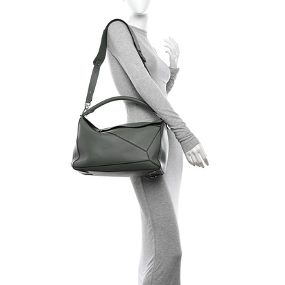 Loewe Calfskin Large Puzzle Bag Dark Sage 2 of 14
