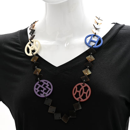 Hermes Buffalo Horn Lacquer Lena Necklace Multicolor 2 of 6