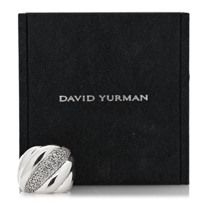 David Yurman Sterling Silver Diamond Sculpted Cable Ring 51 5.75 5 of 5