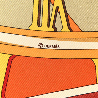 Hermes Silk Mecanique Du Temps Scarf 90 4 of 5