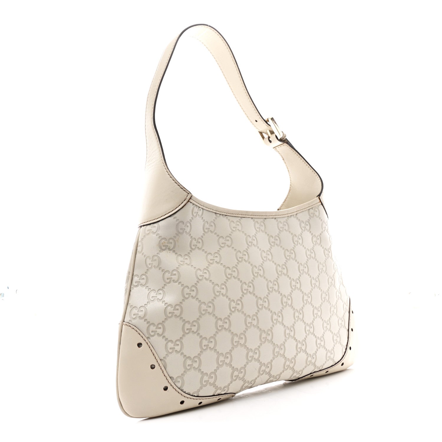 Gucci Guccissima Punch Hobo Off White 3 of 13
