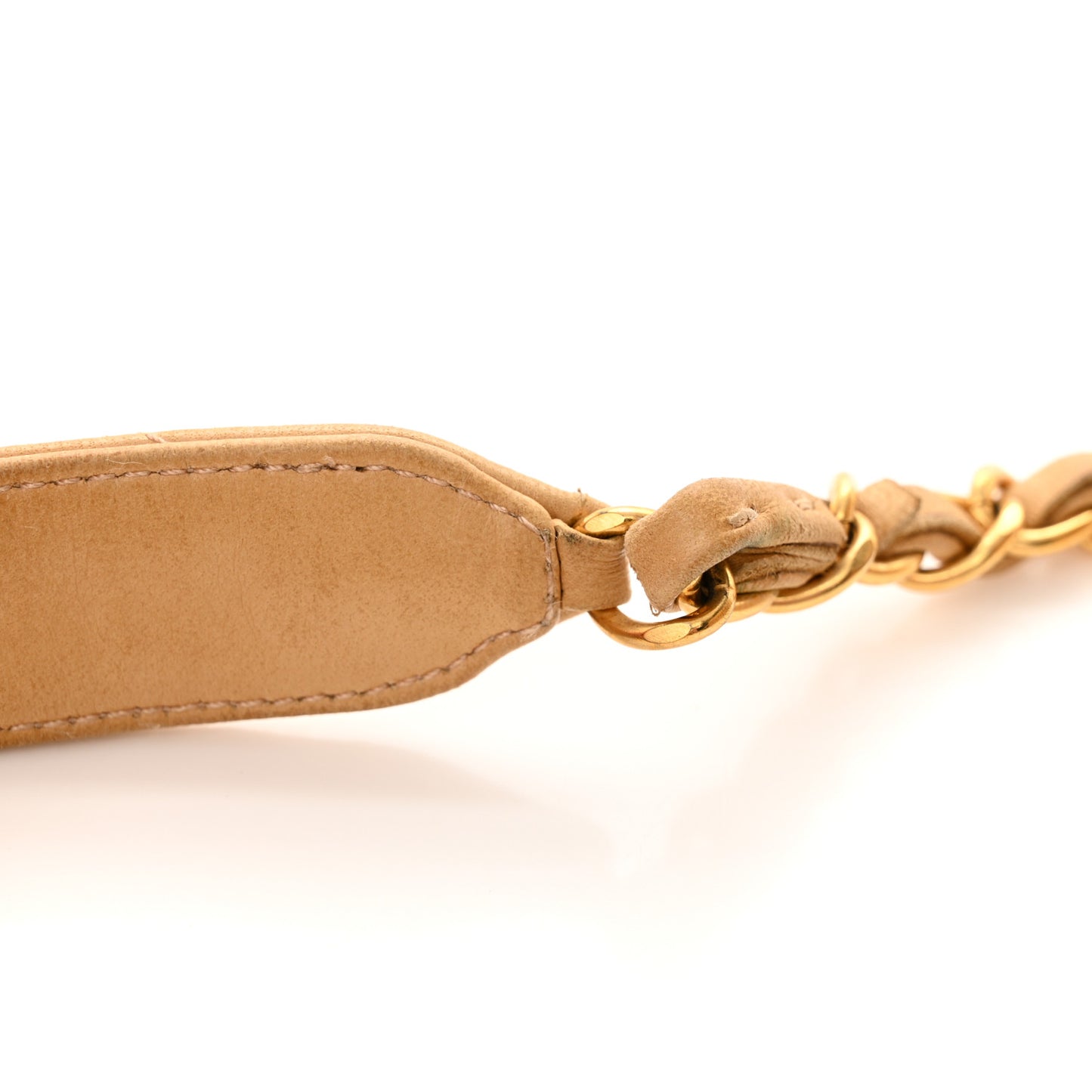 Lambskin Quilted Flap Shoulder Bag Beige