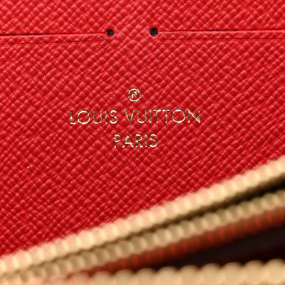 Louis Vuitton Damier Ebene Clemence Wallet Cherry 6 of 7