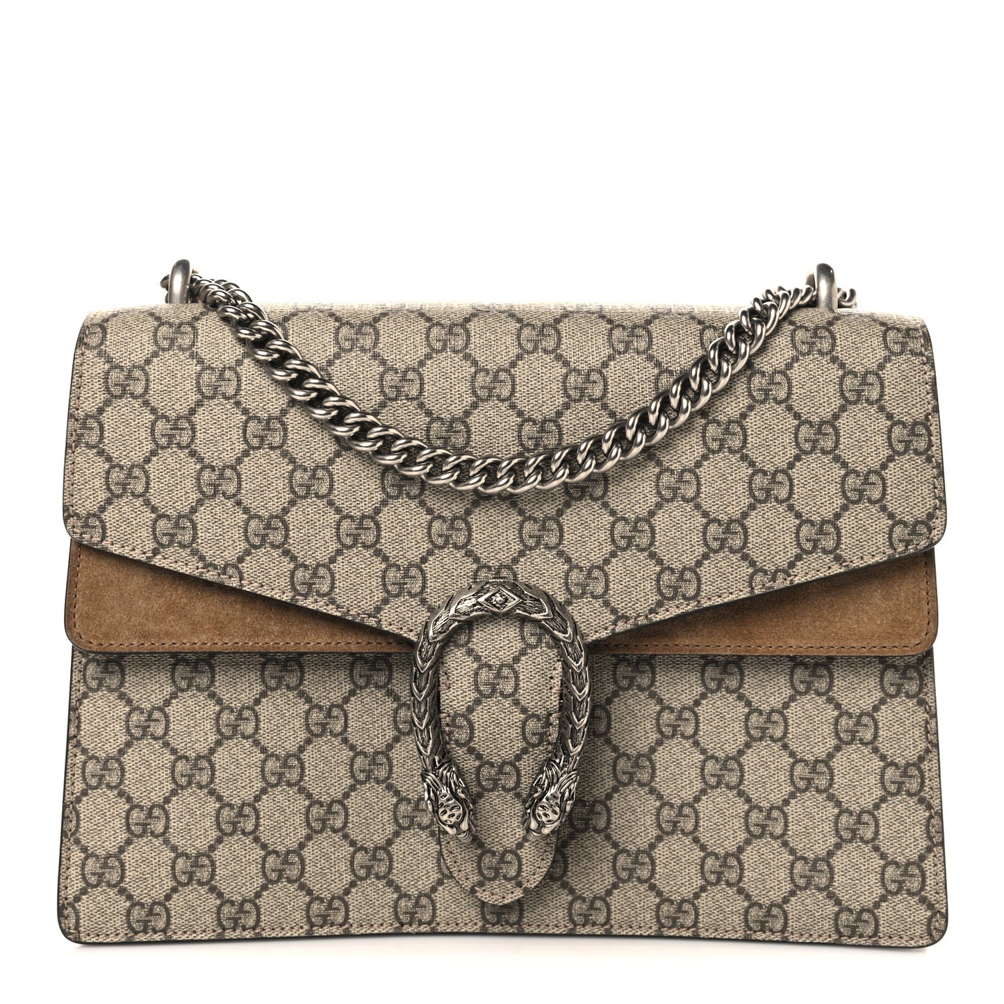 GG Supreme Monogram Medium Dionysus Shoulder Bag Taupe