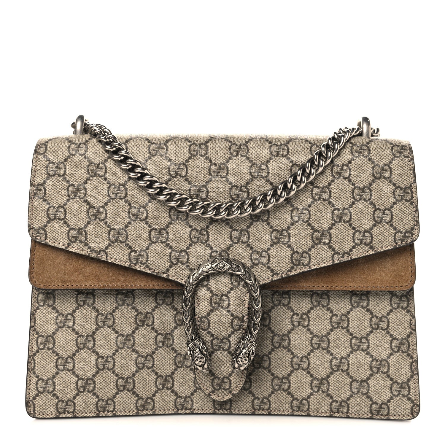 Gucci GG Supreme Monogram Medium Dionysus Shoulder Bag Taupe 1 of 13