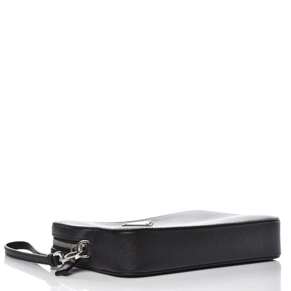 Prada Saffiano Travel Wristlet Bag Nero Black 4 of 7