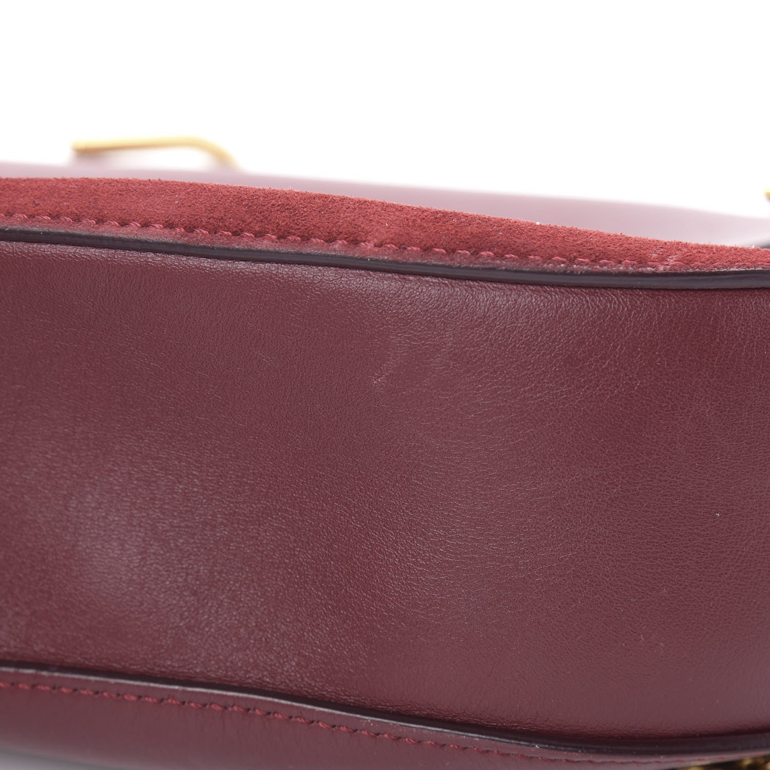 Chloe Suede Smooth Calfskin Drew Shoulder Bag Plum Purple 13 of 14