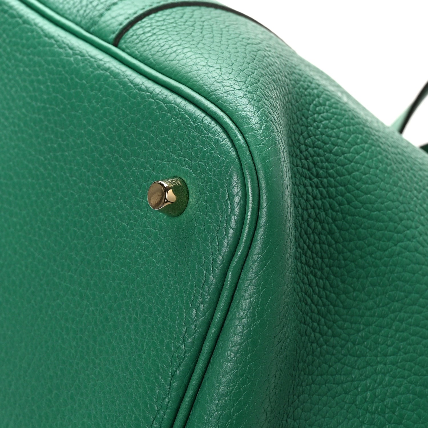Hermes Taurillon Clemence Picotin Lock 22 MM  Vert Jade 12 of 12