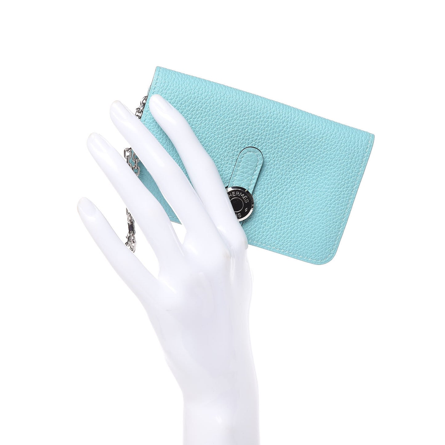 Togo Dogon Card Case Key Holder Bleu Atoll