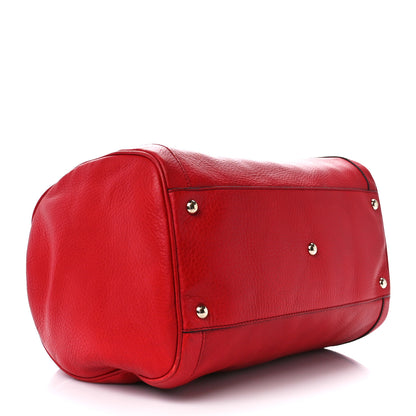Gucci Pebbled Calfskin Medium Soho Boston Red 4 of 14
