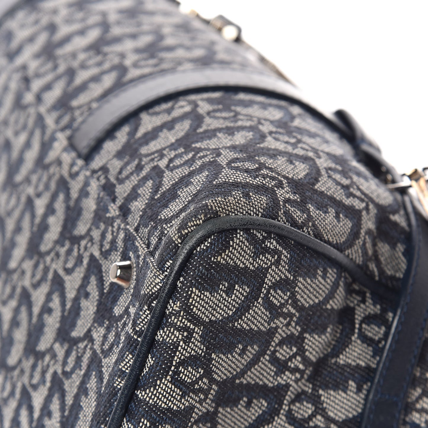 Denim Monogram Charms Shoulder Bag Blue