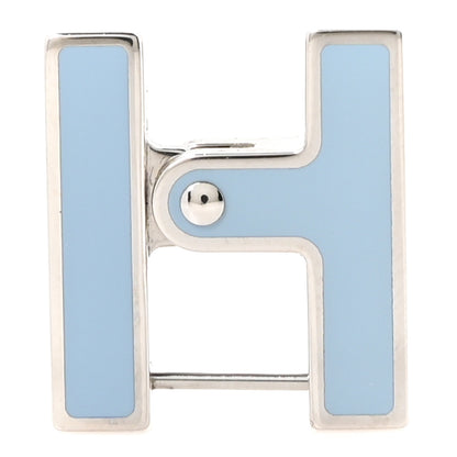 Hermes Palladium Habascule Single Earring Bleu Lin 1 of 4