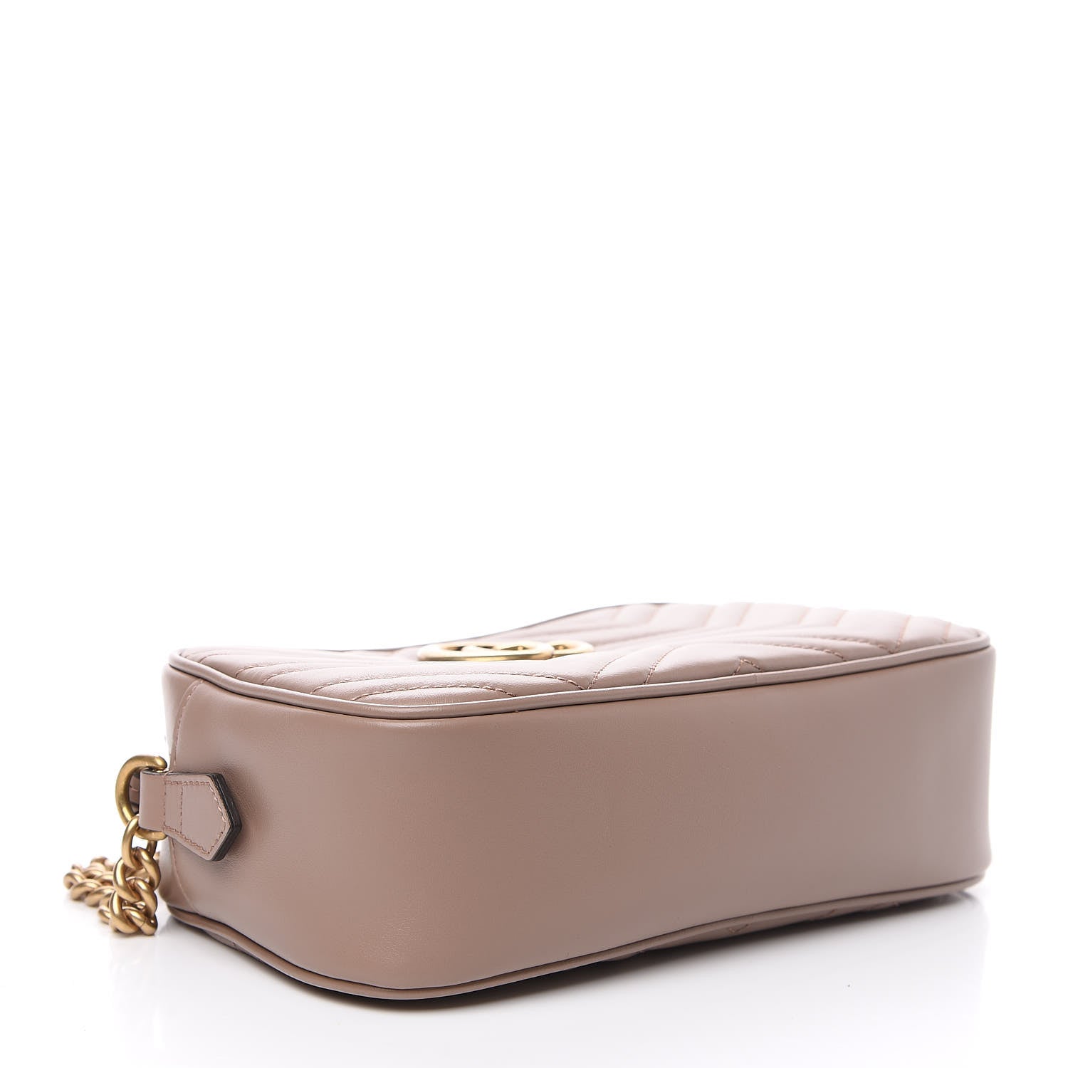 Gucci Calfskin Matelasse Small GG Marmont Chain Shoulder Bag Porcelain Rose 3 of 10