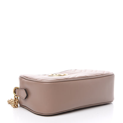 Gucci Calfskin Matelasse Small GG Marmont Chain Shoulder Bag Porcelain Rose 3 of 10