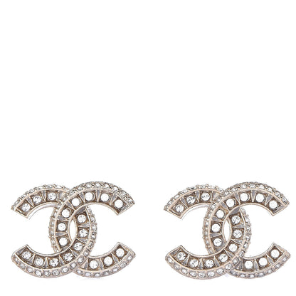 Chanel Crystal CC Earrings Gold 1 of 5