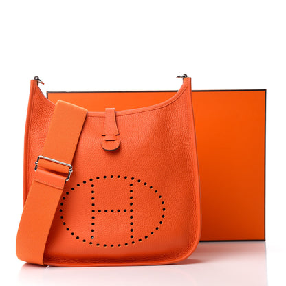 Hermes Taurillon Clemence Evelyne III PM Feu 11 of 11