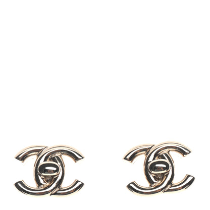 Chanel Metal CC Turnlock Earrings Gold 1 of 4