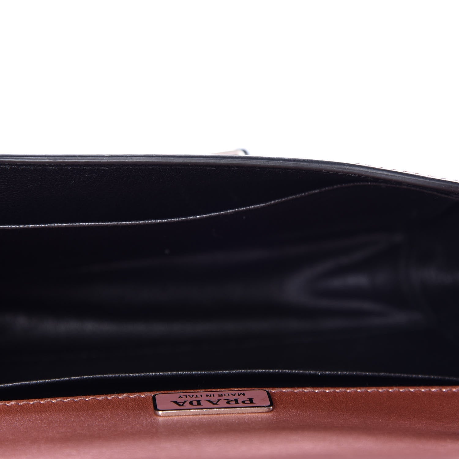 Prada Metallic City Calf Saffiano Cahier Bag Antico Mordore Black 4 of 8