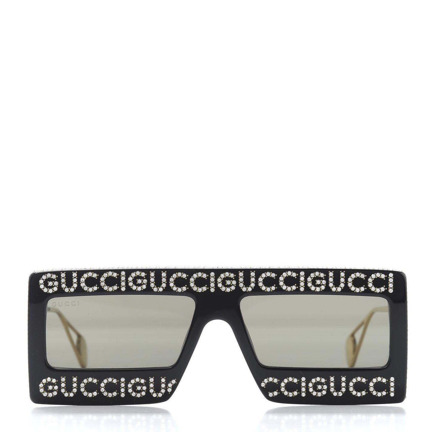 Acetate Crystal Mask-Frame Sunglasses GG0431S Black