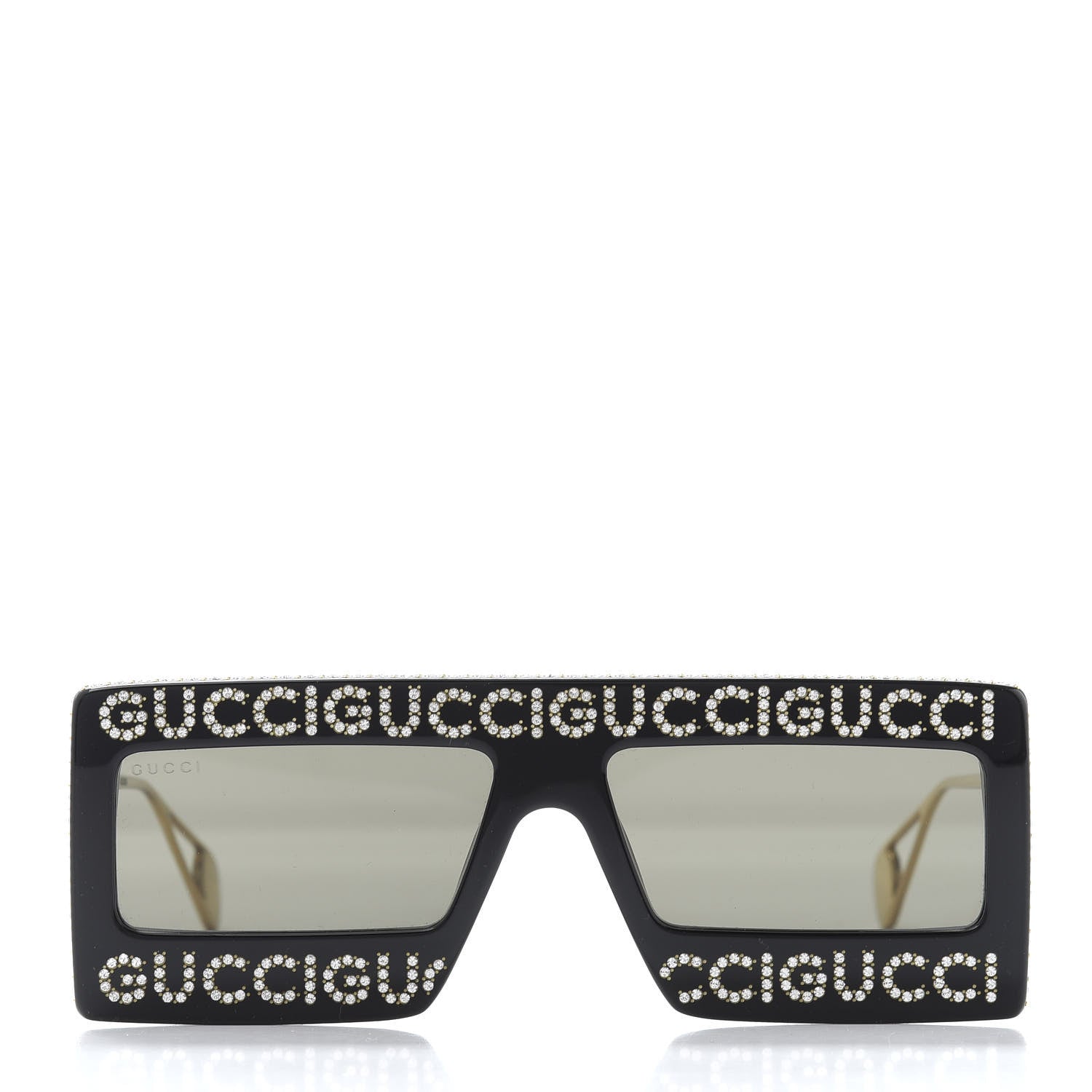 Gucci Acetate Crystal Mask-Frame Sunglasses GG0431S Black 2 of 8