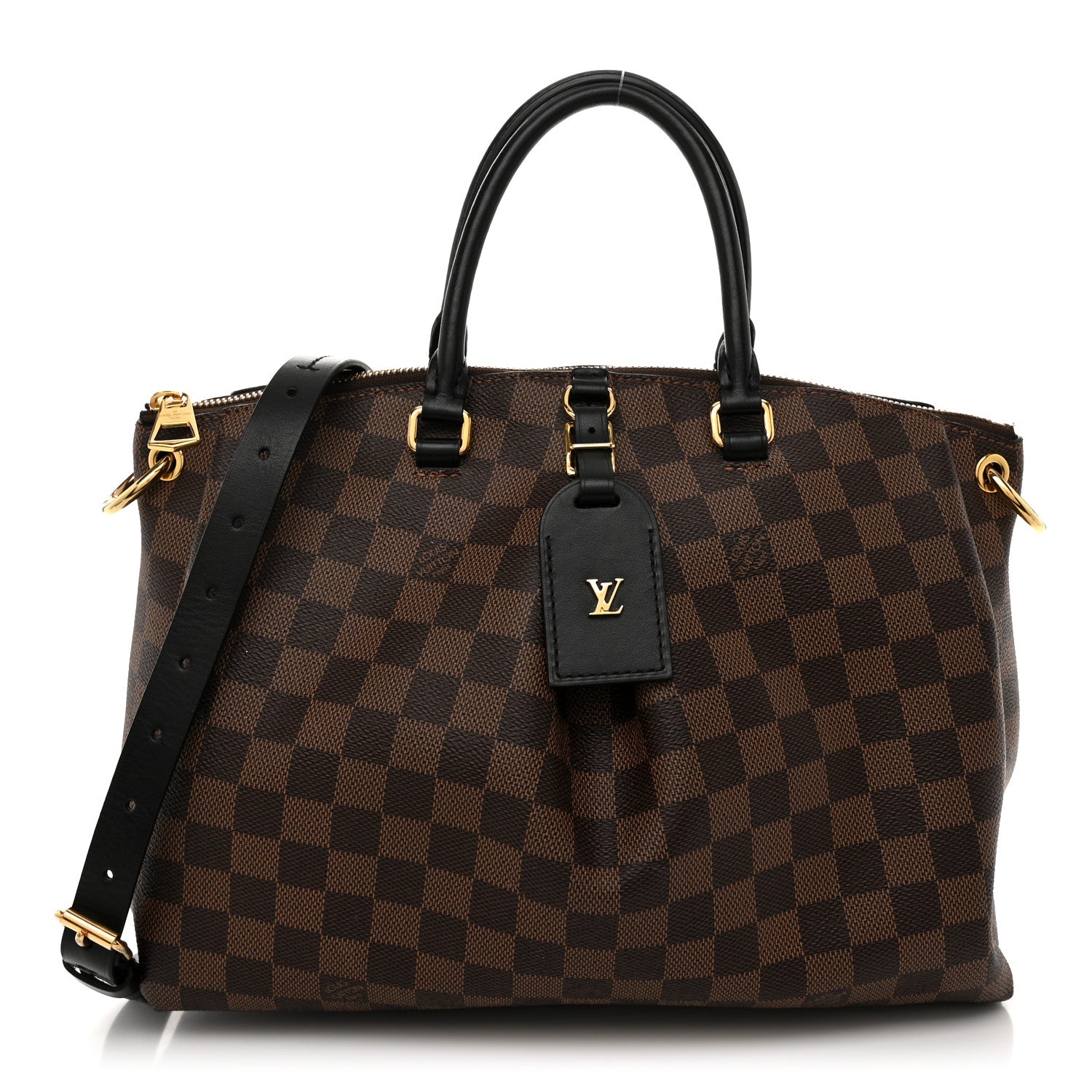 Louis Vuitton Damier Ebene Odeon Tote MM Black 1 of 10