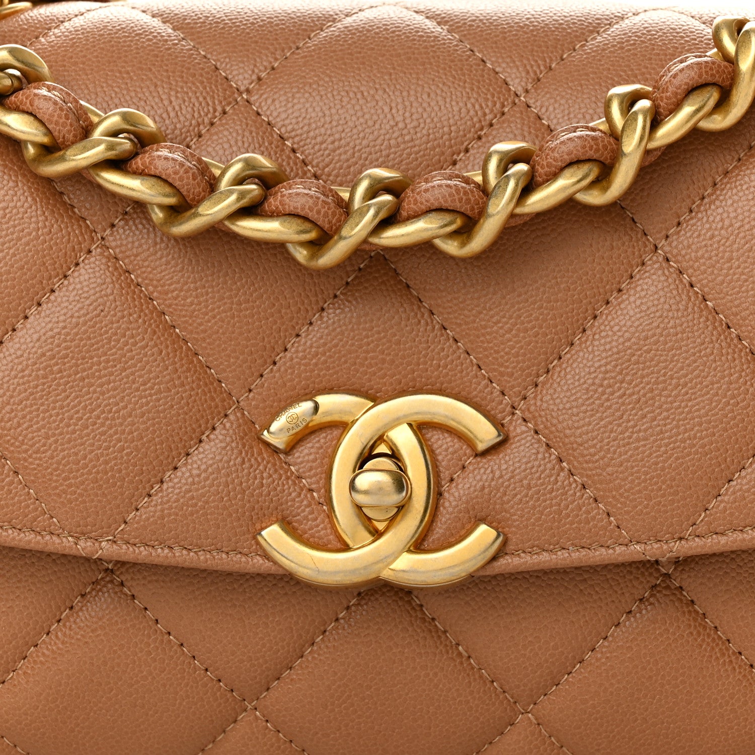 Chanel Caviar Quilted Small Flap Dark Beige 10 of 10