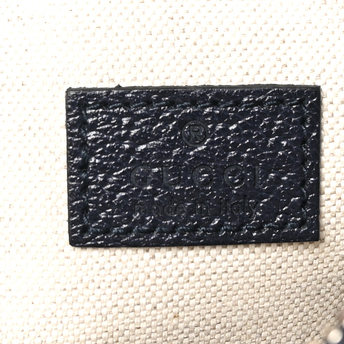 GG Supreme Monogram Textured Calfskin Web Mini Ophidia Messenger Beige Blue