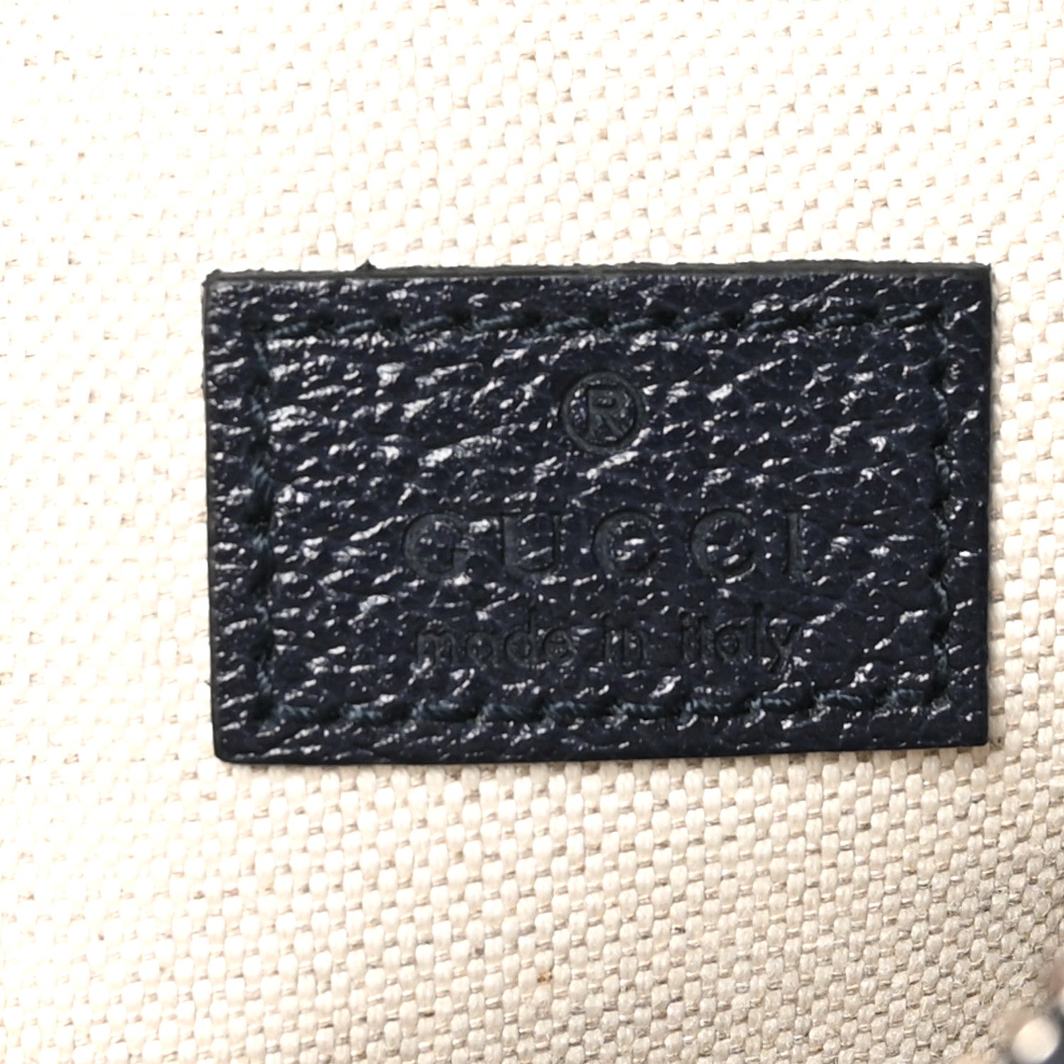 Gucci GG Supreme Monogram Textured Calfskin Web Mini Ophidia Messenger Beige Blue 6 of 10