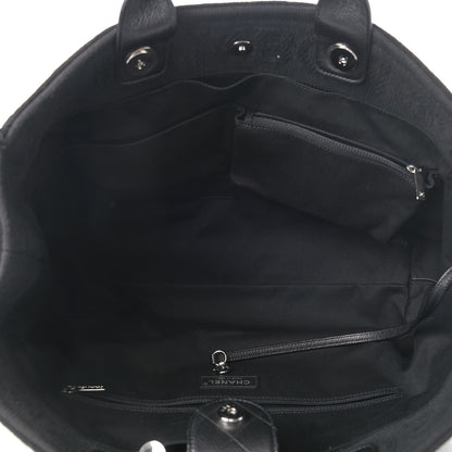 Chanel Canvas Extra Large Double Face Shopping Tote Black 4 of 9