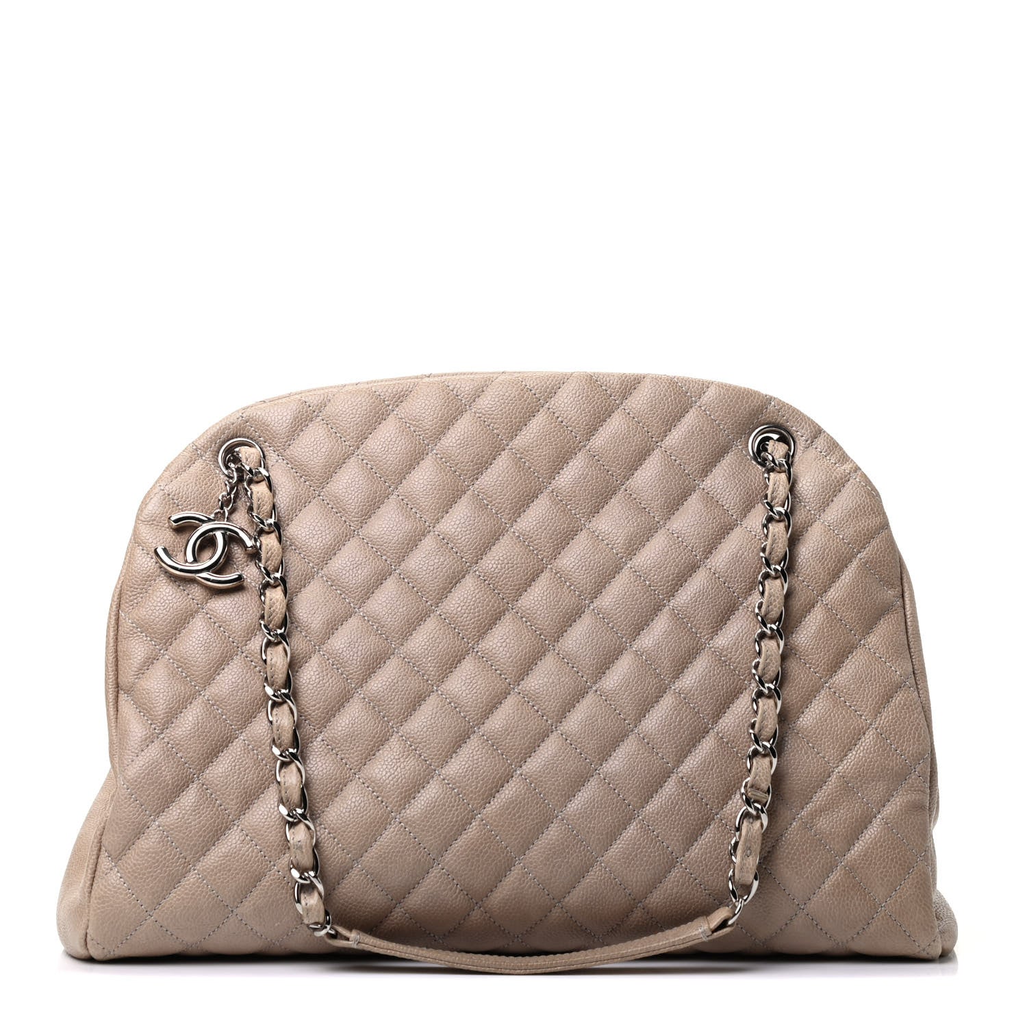 Chanel Caviar Quilted Large Just Mademoiselle Bowling Bag Grey 1 of 8