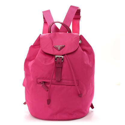 Prada Tessuto Nylon Saffiano Vela Medium Backpack Pink 1 of 9