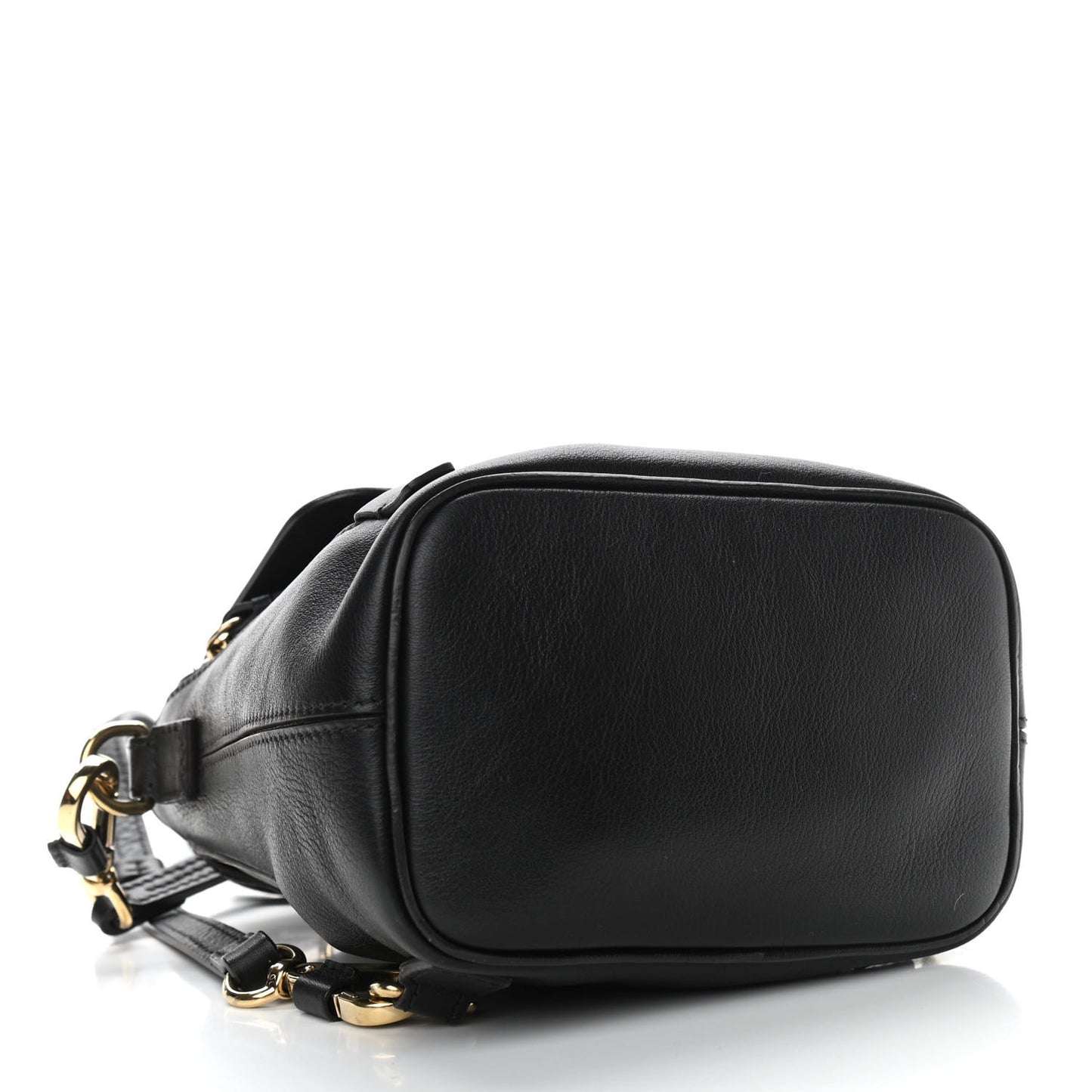 Suede Calfskin Mini Faye Backpack Black